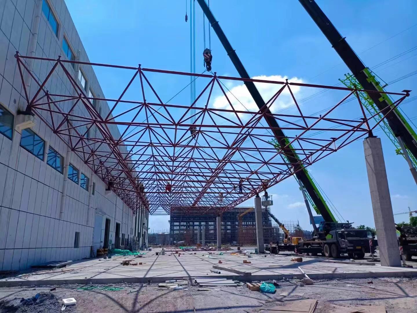 凯里江苏宿迁国望高科纤维公司 -生活楼网架 成品库网架 立体库网架